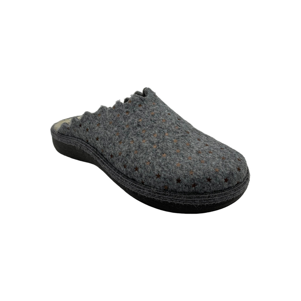 Unity in Diversity Wool Clog Slippers Malaga Starry Gray - Medium